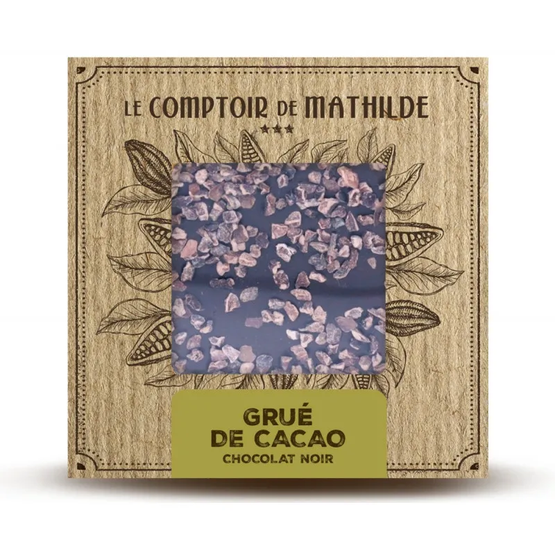 Tablette Grué de Cacao - Chocolat noir - 80g