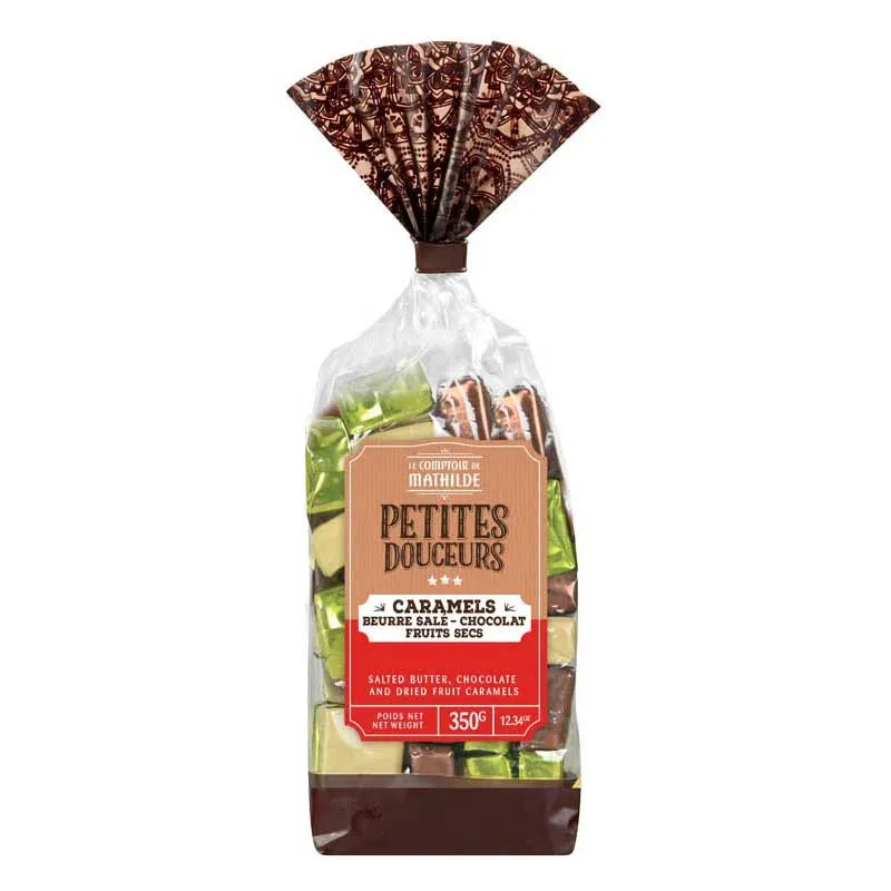 Caramels Beurre Salé - Chocolat - Fruits Secs - 350g