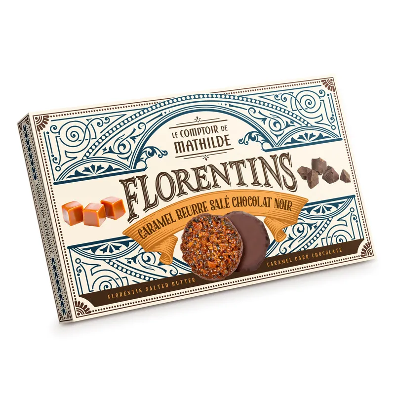 Florentins Chocolat Noir et Caramel - 100g