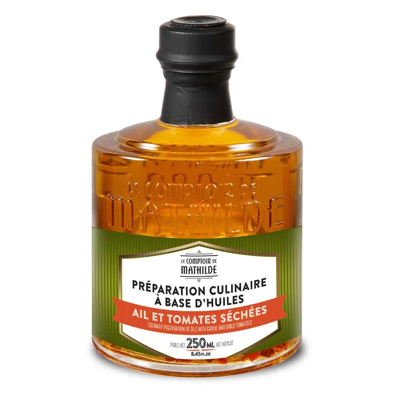 Préparation Culinaire Huiles - Ail et Tomates Séchées - 250 ml