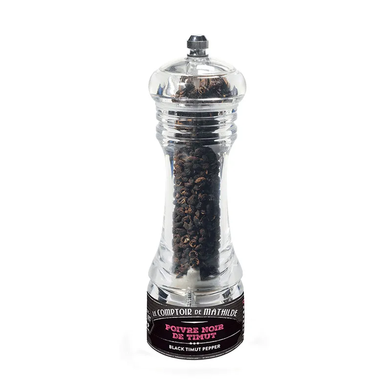 Poivre Noir de Timut du Népal - Mini Moulin - 10g