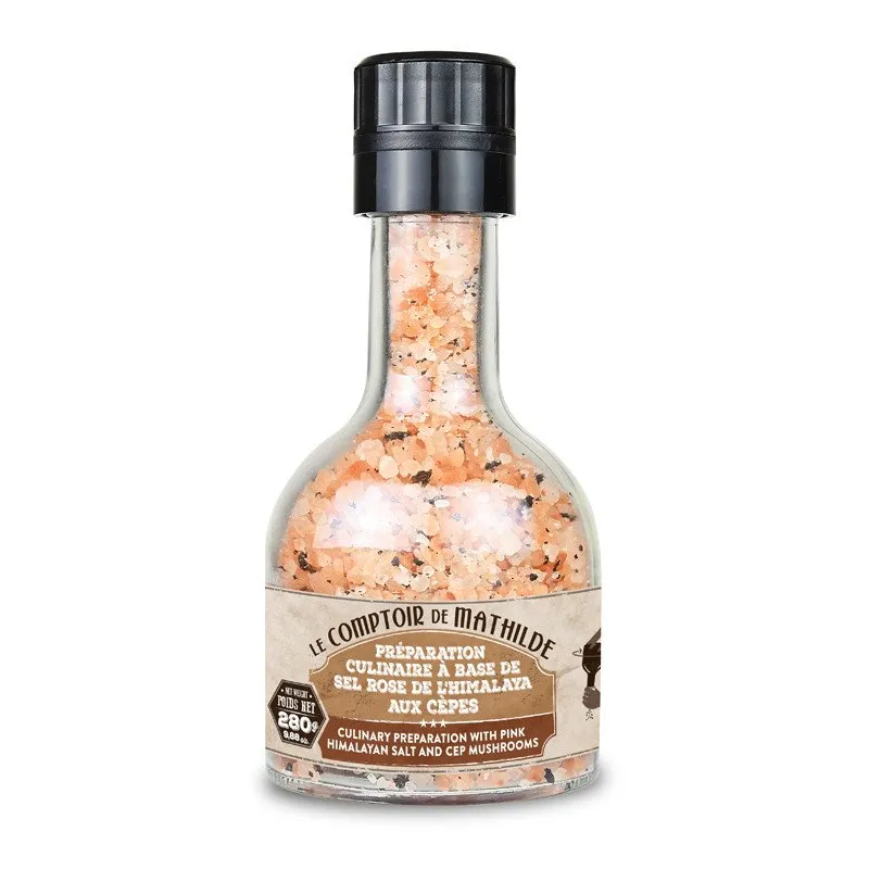 Préparation Culinaire - Sel Rose de l’Himalaya aux Cèpes - Empilable - 280g