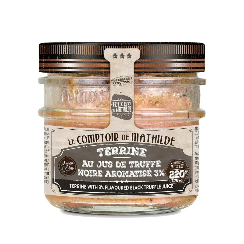 Terrine au Jus de Truffe Noire Aromatisé 3% - 220g