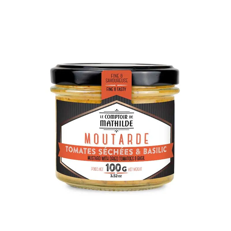 Moutarde aux Tomates Séchées et Basilic - 100g