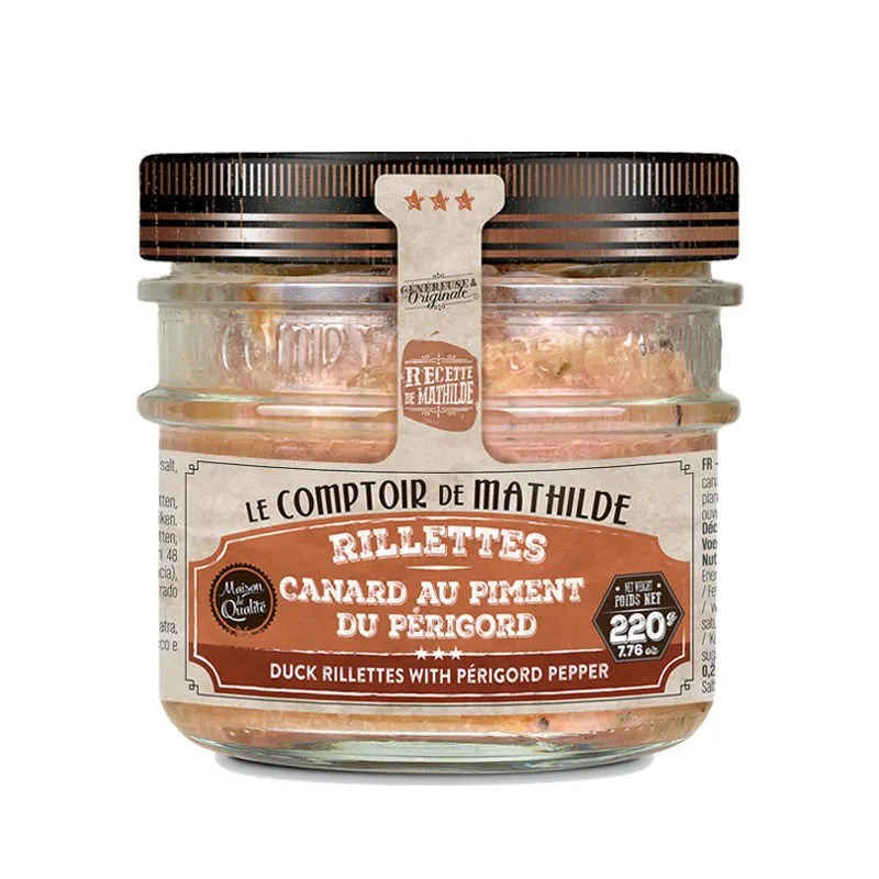 Rillettes de Canard au Piment du Perigord - 220g