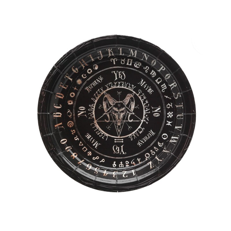 6 Assiettes en carton ouija 18 cm