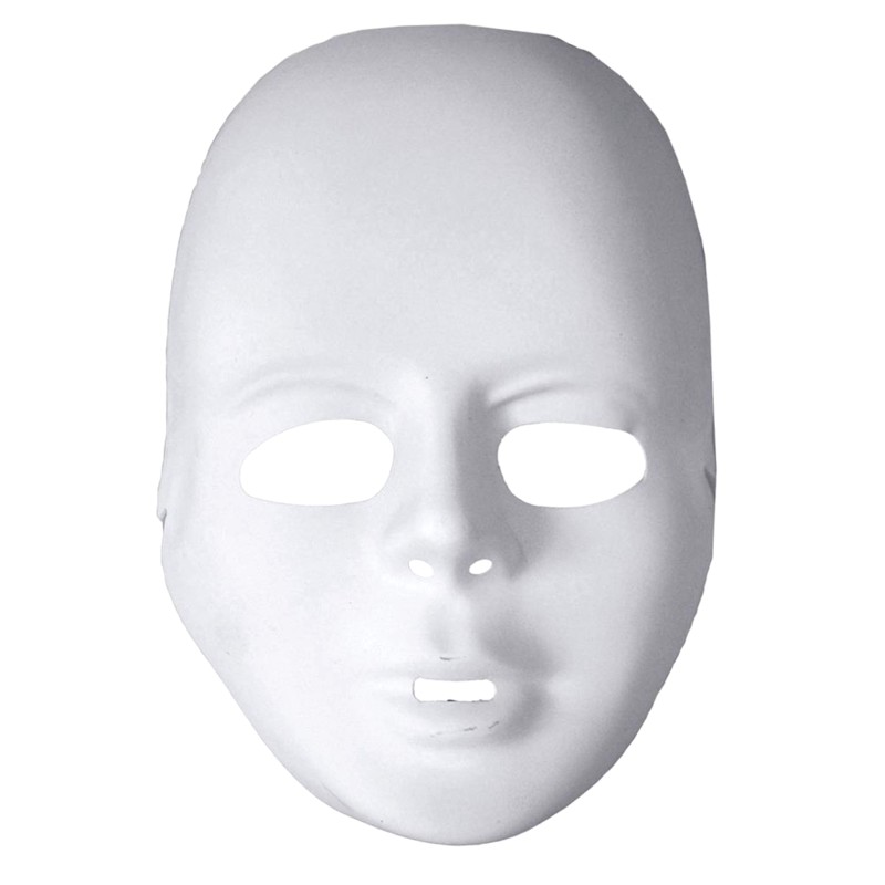 Masque blanc en plastique