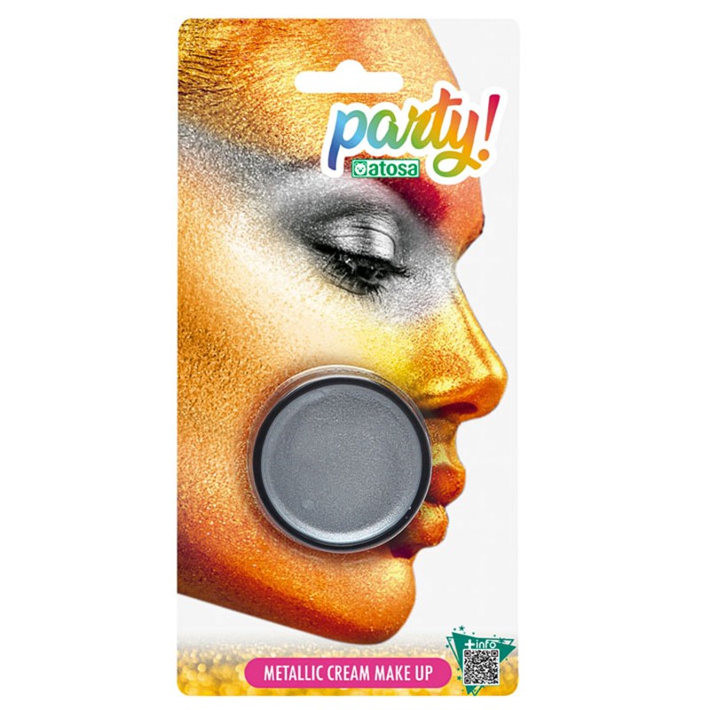Maquillage métallique argenté