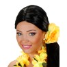 Fleur jaune avec élastique pour cheveux