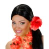 Fleur rouge avec élastique pour cheveux
