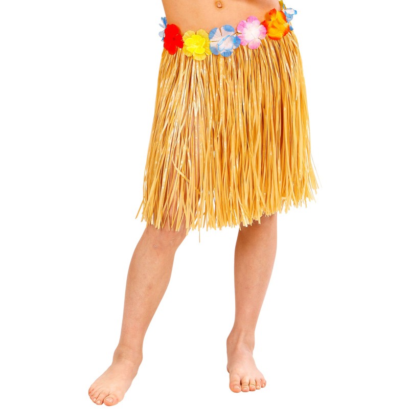 Jupe Hawaienne avec ceintures Ã  fleurs enfant