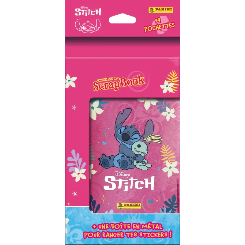 DISNEY - Stitch Panini Pocket Tin 14 Packets Stickers