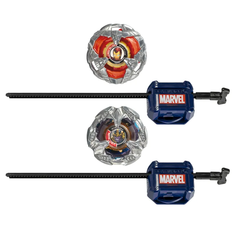 BEYBLADE X - Marvel Iron Man 4-80B & Thanos 4-60P Dual Pack