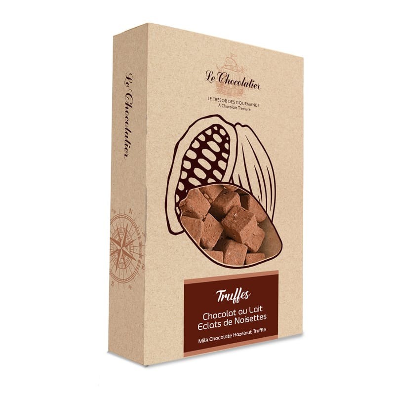 Coffret Truffes Chocolat Au Lait Eclats De Noisettes 140G