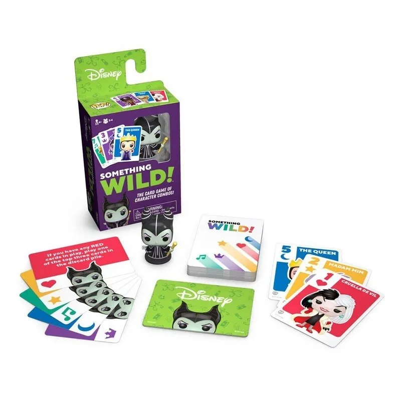 DISNEY VILLAINS CARTON DE 4 JEUX DE CARTES SOMETHING WILD!
