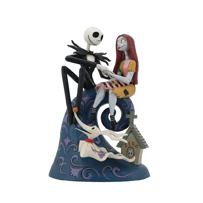 Figurine Mr Jack Sally & Zero Sur La Colline - L'etrange Noël De Mr Jack - Disney Traditions