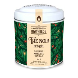 Thé Noir De Noël Saveurs Noisette Et Vanille Boite Metal 100G