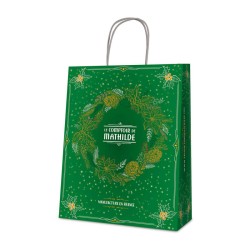 Sac Kraft Noël Moyen Modèle L25 X P11 X H31 Cm