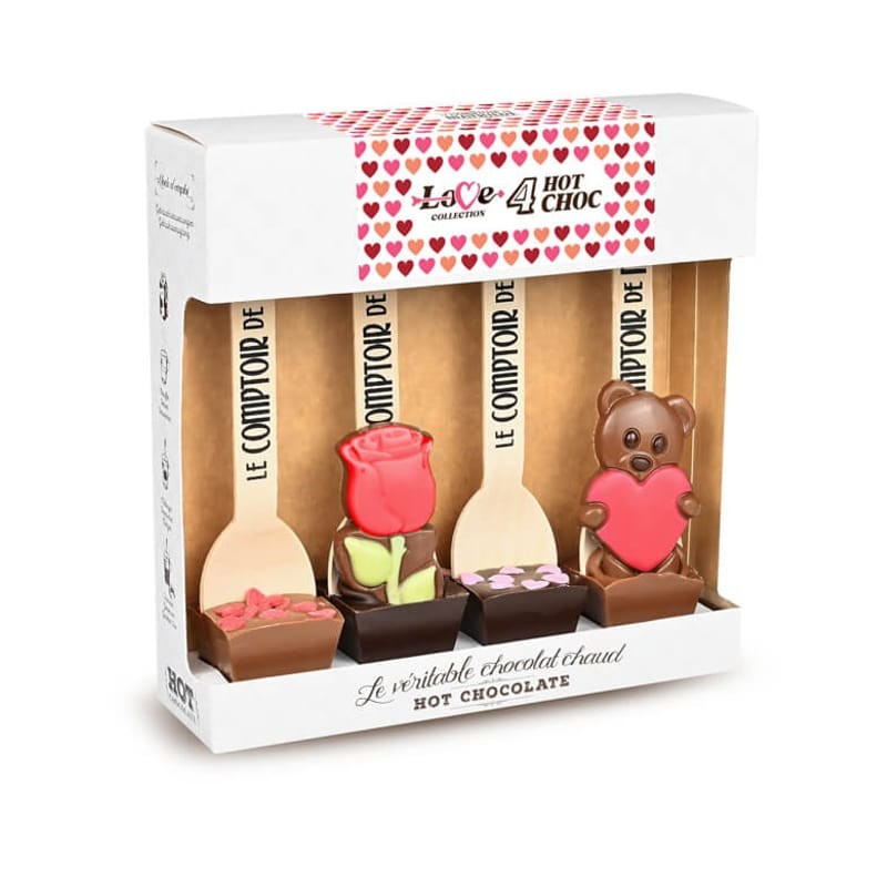 Nimestore Coffret 4 Hot Chocolate Love Collection Avec Sujets Assortis 4X30G 3700961307411