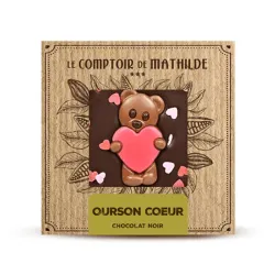 Tablette Chocolat Noir Coeur 80G