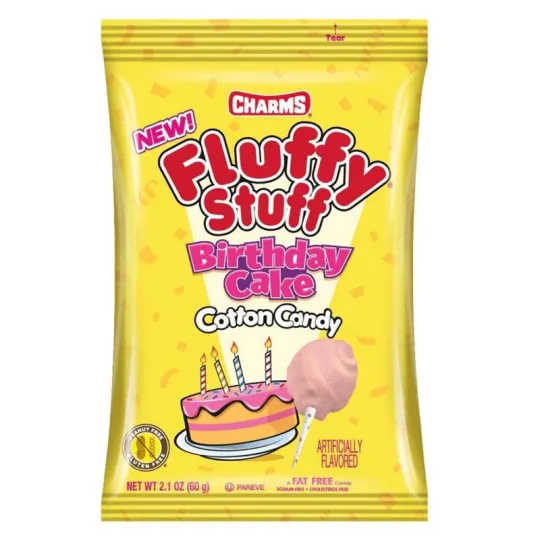 Charm's Fluffy Stuff Cotton Candy Birthday Cake  60g