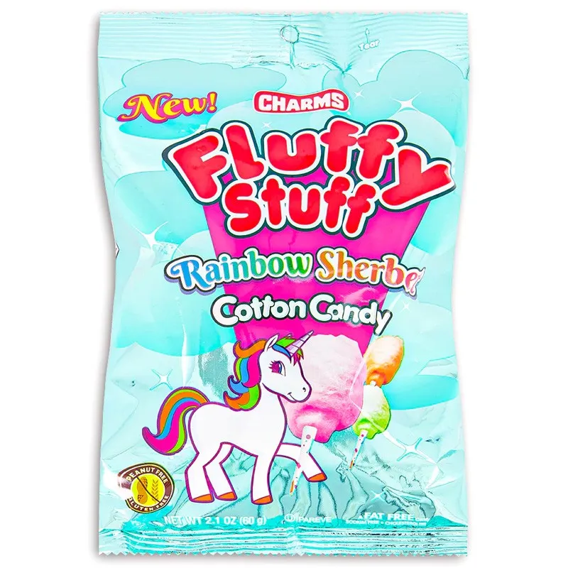 Charm's Fluffy Stuff Cotton Candy Rainbow Sherbet 60g