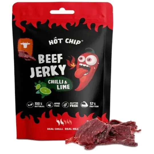 Hot Chip Beef Jerky Chilli & Lime  25g