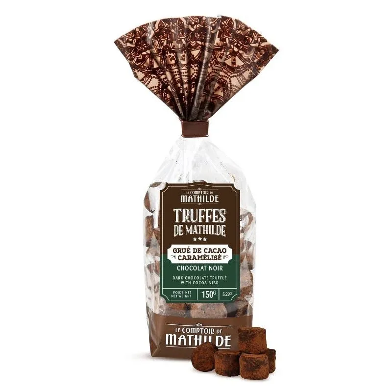 Truffe Chocolat Noir Au Grue De Cacao Caramelisé 150G
