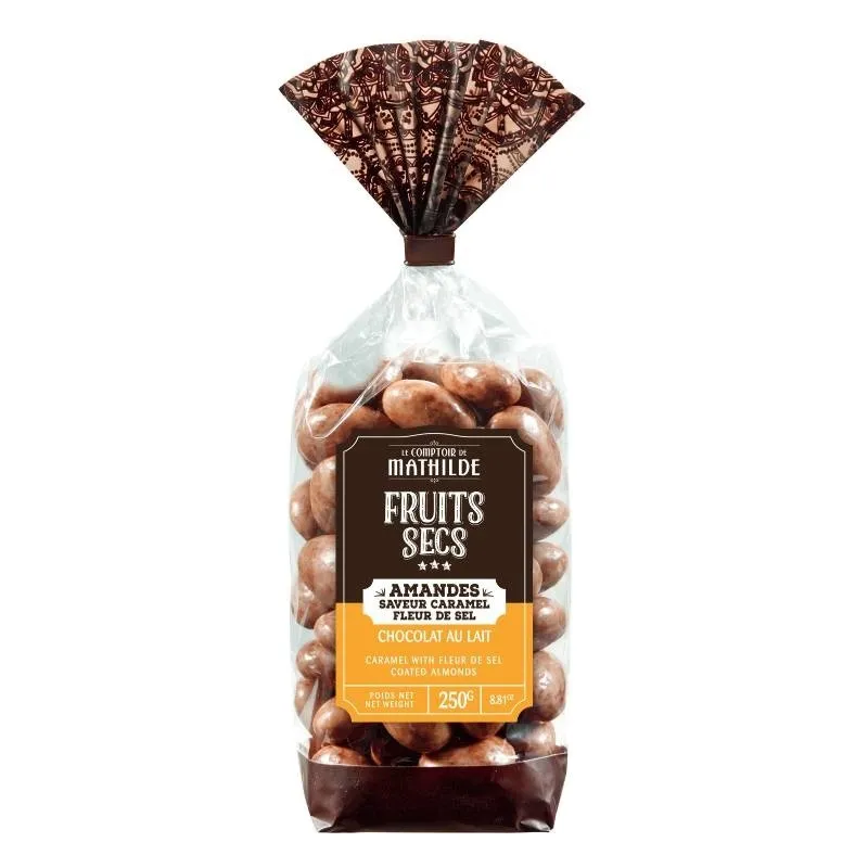 Amandes Saveur Caramel Fleur De Sel Sachet 250G