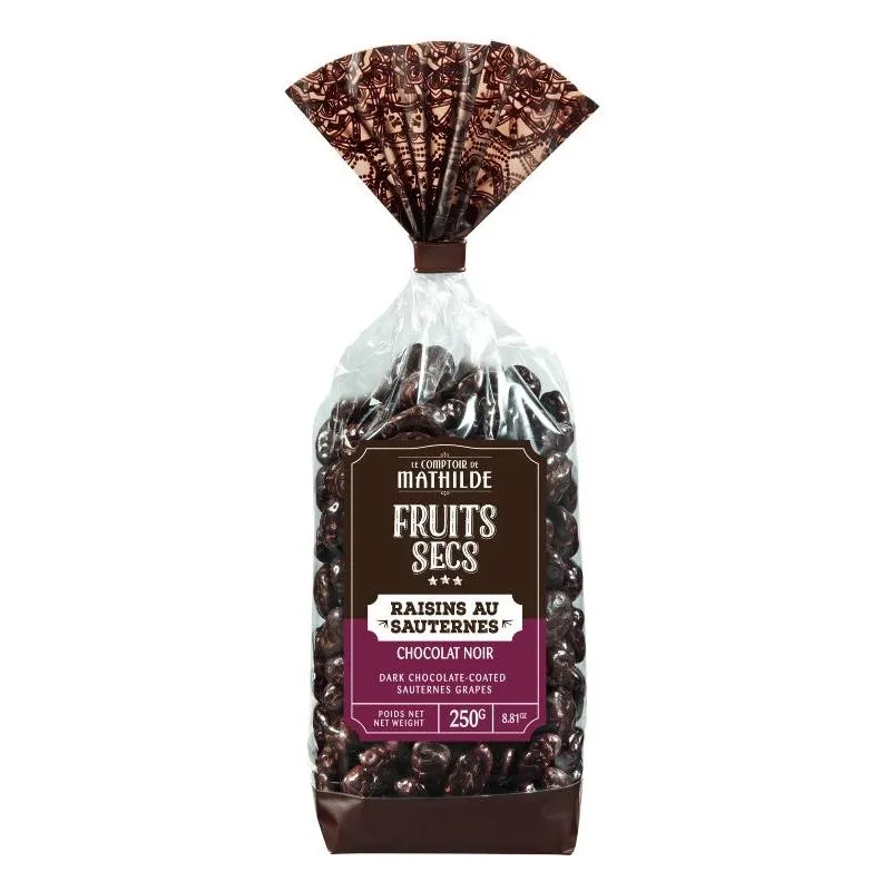 Raisin Au Sauternes Enrobés Chocolat Noir Sachet 250G