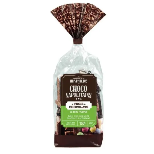 Napolitains Assortiment 3 Chocolats Sachet De 150G