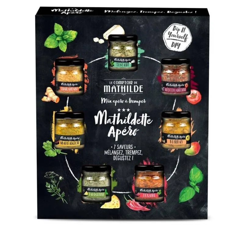 Coffret Mathildette Apero 7 Saveurs 2X20G, 10G, 15G, 16G, 2X8G