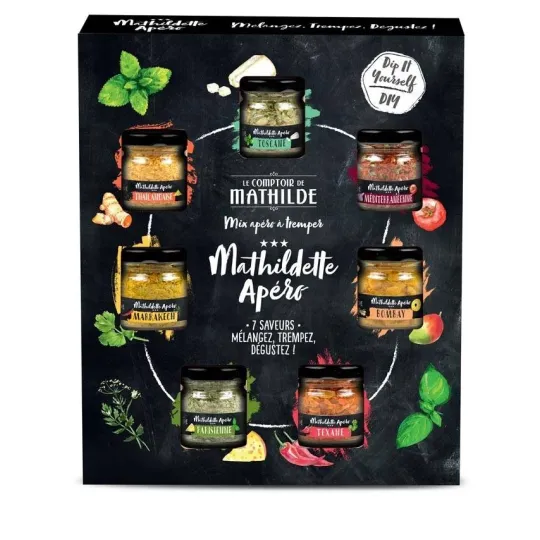 Coffret Mathildette Apero 7 Saveurs 2X20G, 10G, 15G, 16G, 2X8G