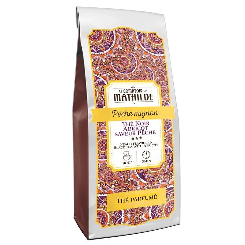 Péché mignon - Thé noir abricot saveur pêche - 100g