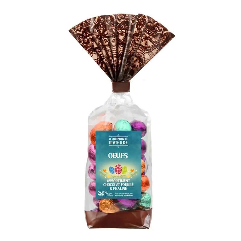 Oeufs Assortiment Chocolat Fourré et Praliné 260G