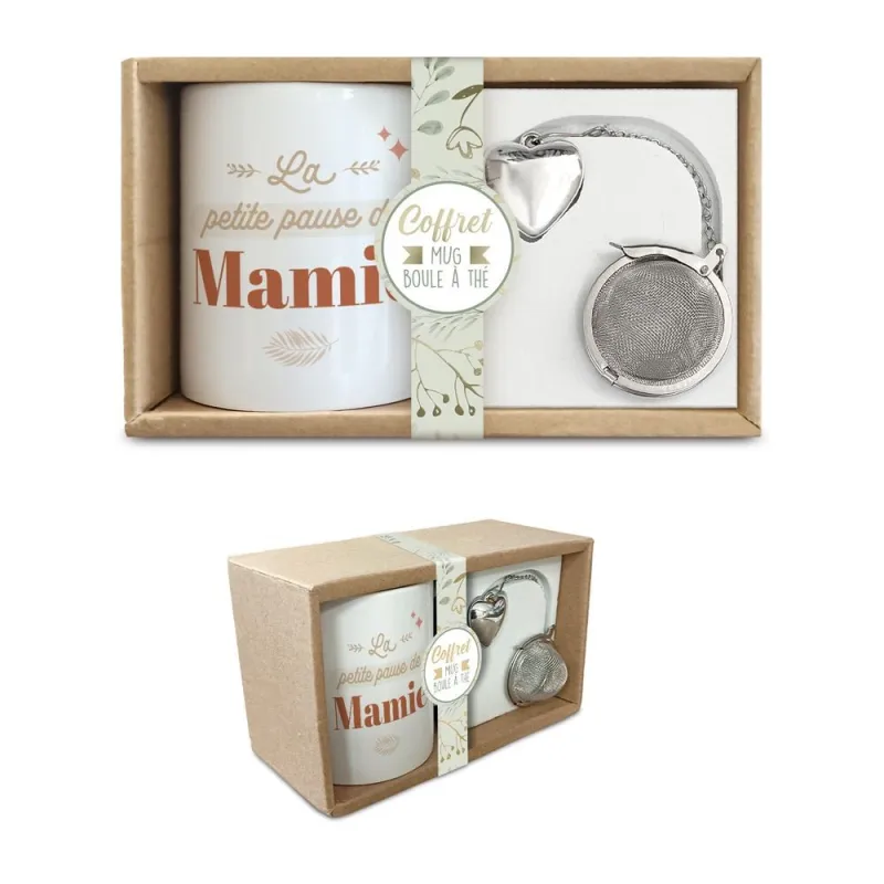 COFFRET MUG BOULE A THE MAMIE