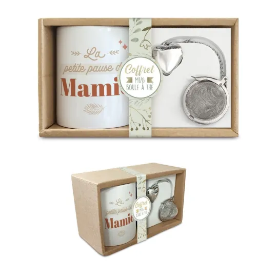 COFFRET MUG BOULE A THE MAMIE