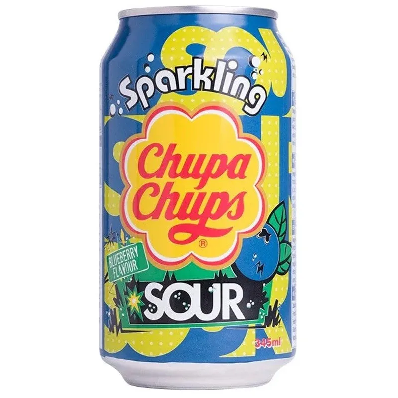 Chupa Chups Sparkling Sour Blueberry 250ml