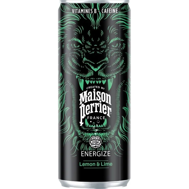 MAISON PERRIER ENERGIZE LEMON LIME SLEEK CANS 25CL