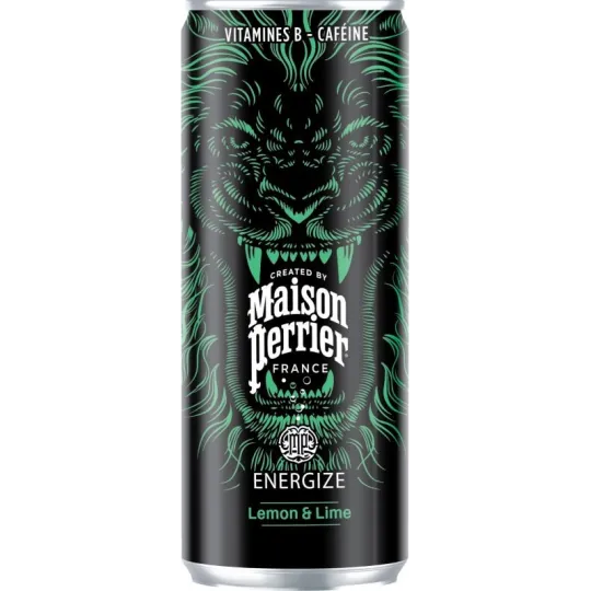 MAISON PERRIER ENERGIZE LEMON LIME SLEEK CANS 25CL