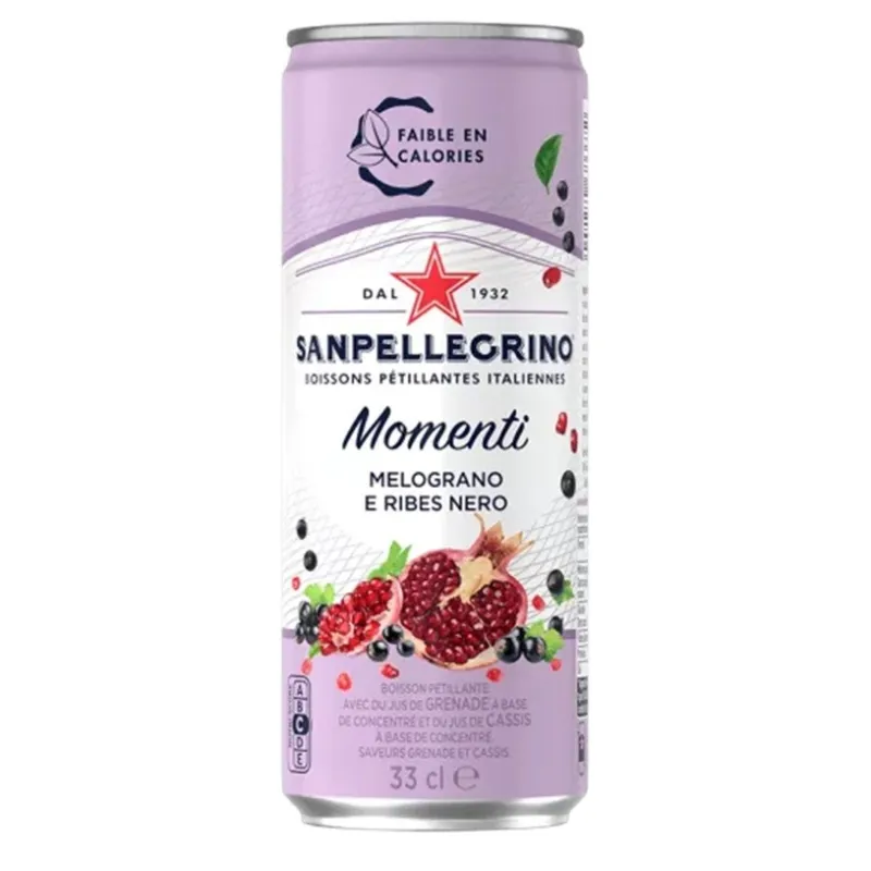 SAN PELLEGRINO MOMENTI GRENADE CASSIS CANS 33CL