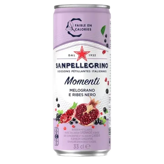 SAN PELLEGRINO MOMENTI GRENADE CASSIS CANS 33CL