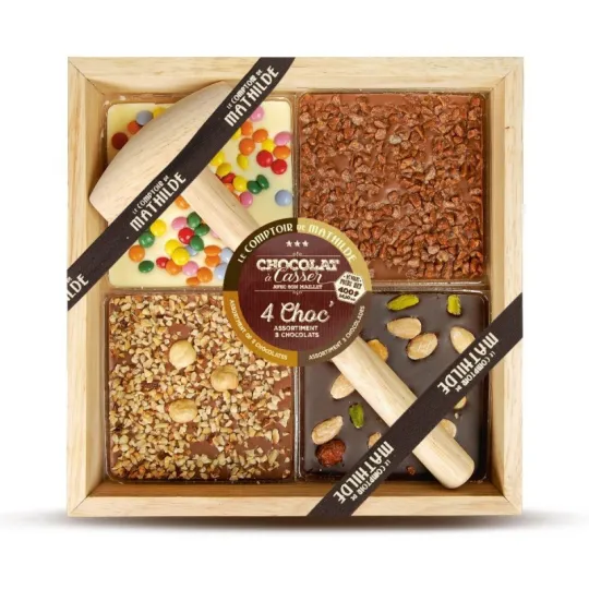 Chocolat A Casser 4 Choc Assortiment 3 Chocolats 400G