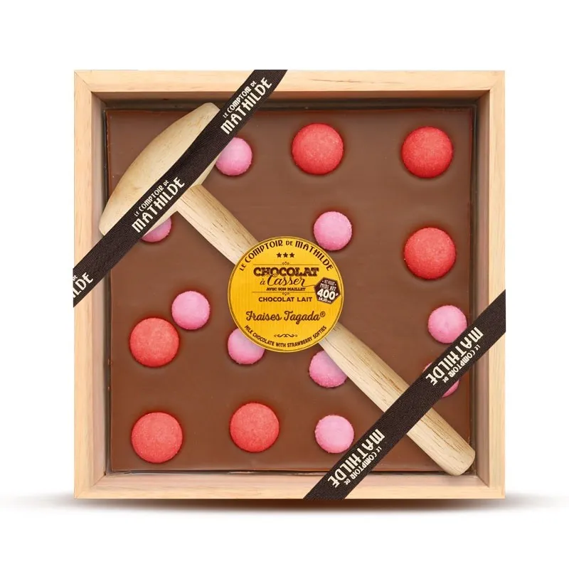 Chocolat à Casser Lait Fraise Tagada 400g