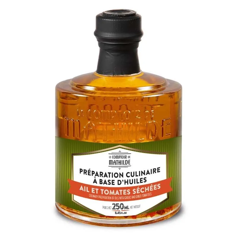 Empilable Preparation Culinaire A Base D'huiles A L'ail Et Aux Tomates 250 Ml