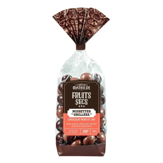 Noisettes Grillées Chocolat Noir & Lait Sachet 200G