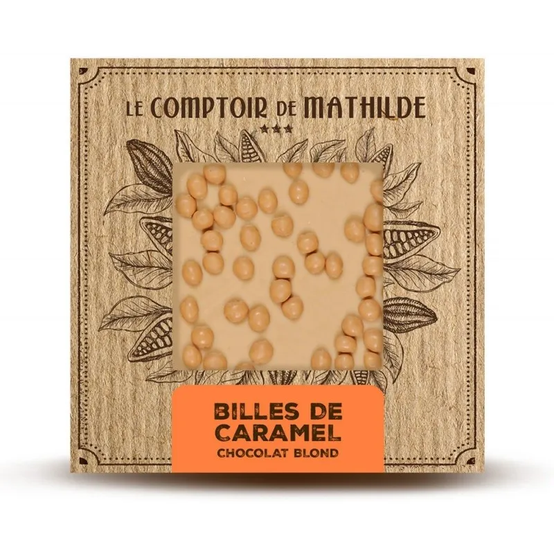 Tablette Chocolat Blond Billes Caramel 80G