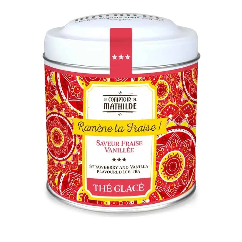 Thé Glacé Fraise Vanillée - 100g Boite métal