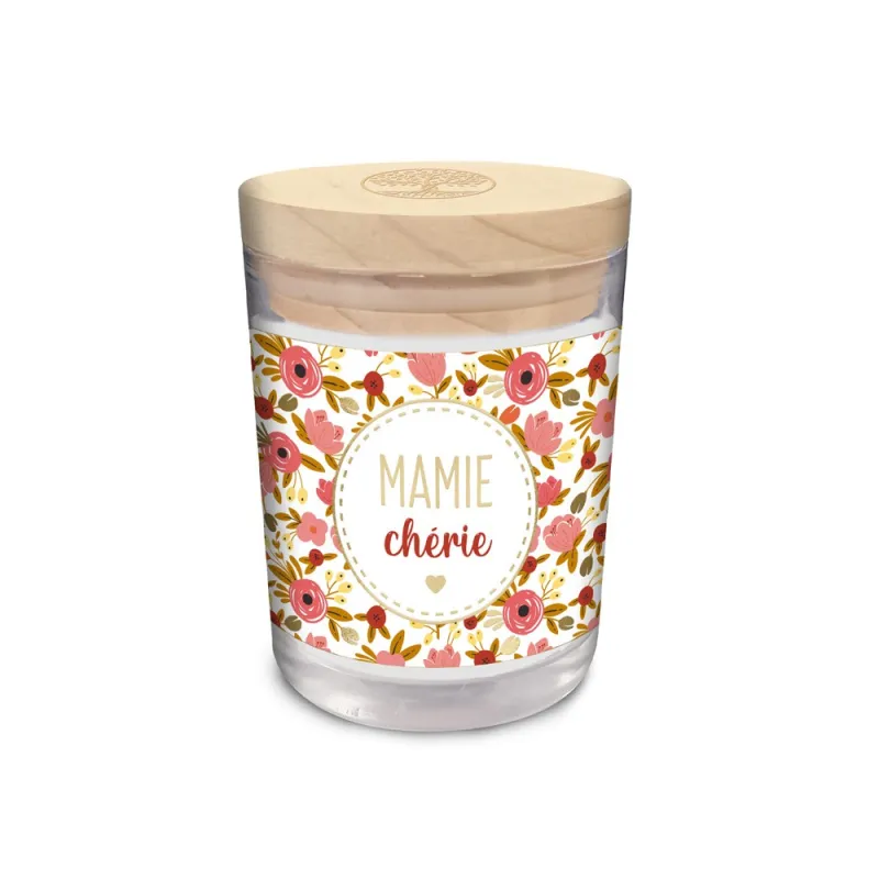 BOUGIE VERRE "MAMIE CHERIE"