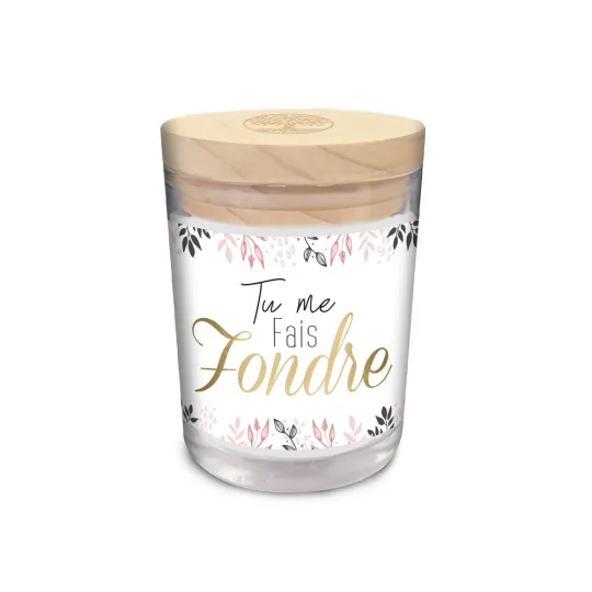 BOUGIE VERRE "TU ME FAIS FONDRE"